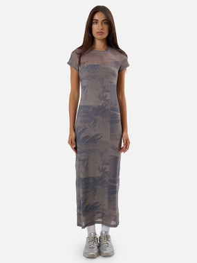 In Formation Mesh Dress - Graphite