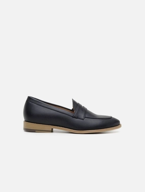 Irene Women's Vegan Leather Loafers | Black