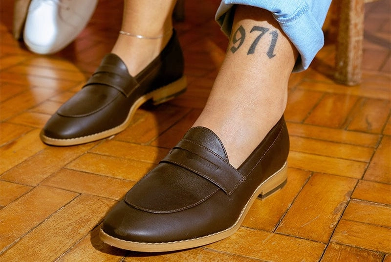 Irene Women's Vegan Leather Loafers | Coffee