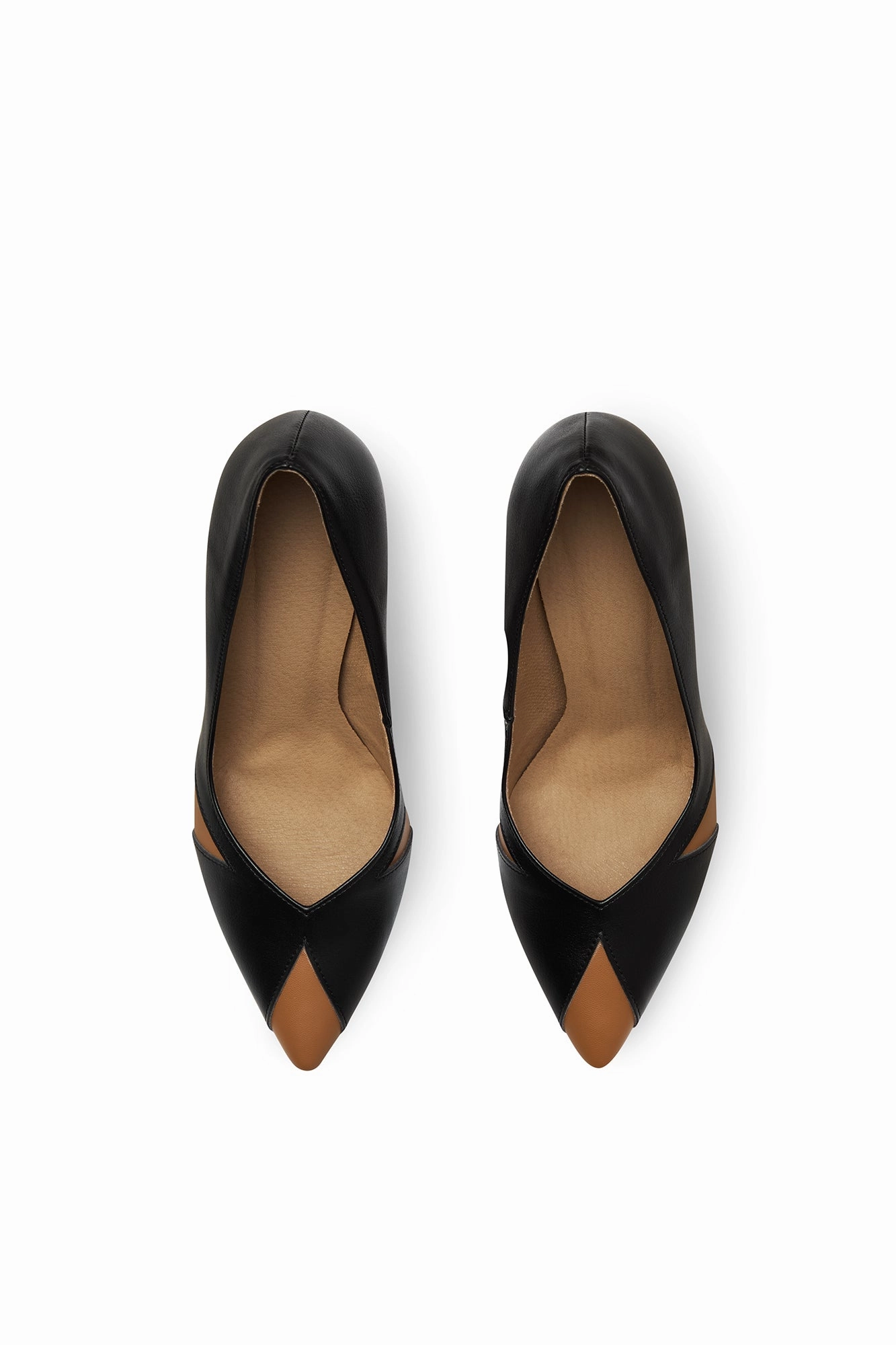 Ivo Vegan Mushroom & Grape Leather Heels | Black & Caramel