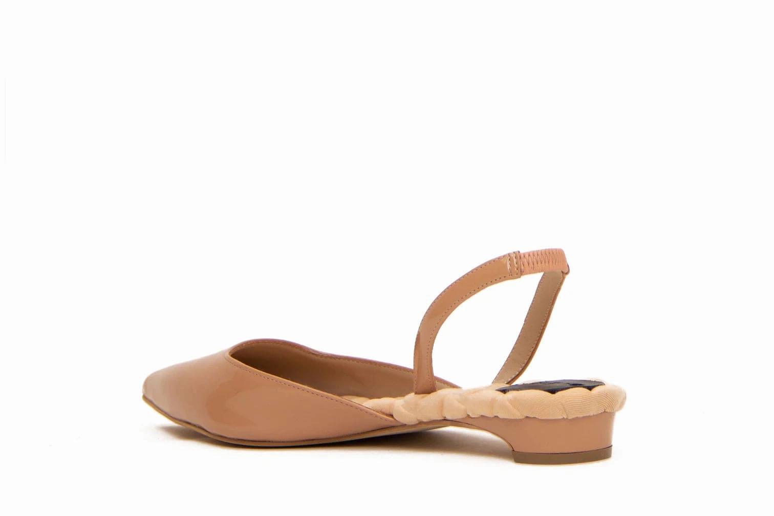 Jackie Vegan Leather Slingback Flats | Nude Patent