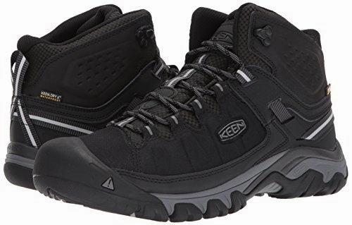 KEEN Herren Targhee EXP MID WP Trekking-& Wanderstiefel. Schwarz (Black/Steel Grey Black/Steel Grey)