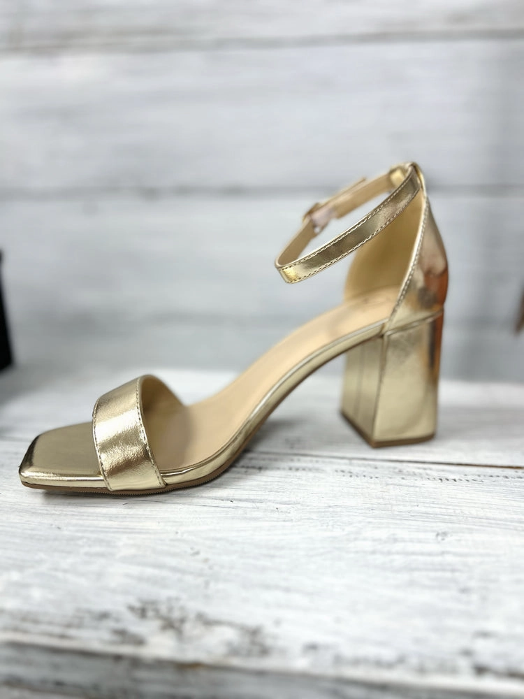 Larch Gold Block Heel