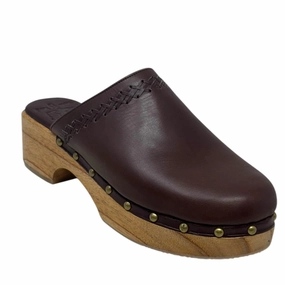 Malibu Leather Clogs By Bali Elf In Dark Brown, Size: 9