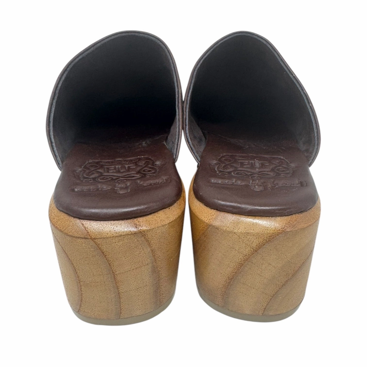 Malibu Leather Clogs By Bali Elf In Dark Brown, Size: 9