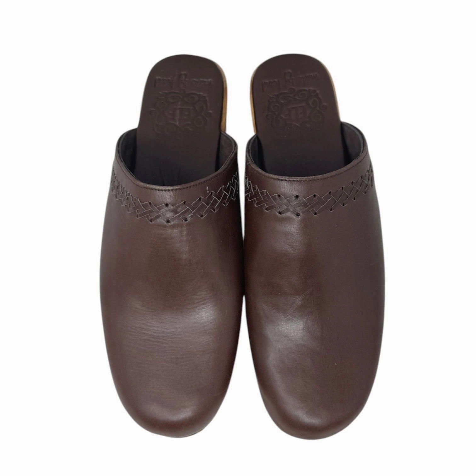 Malibu Leather Clogs By Bali Elf In Dark Brown, Size: 9