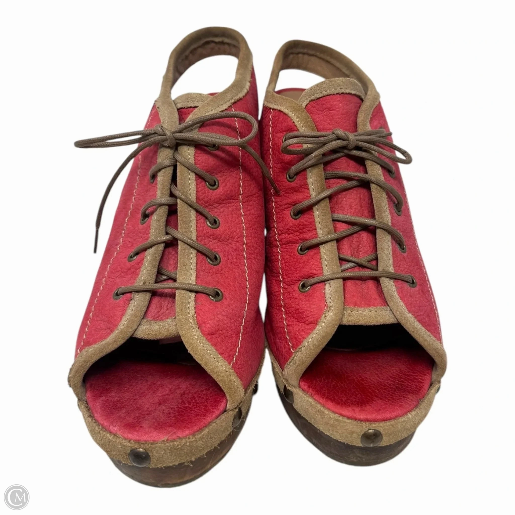 Mariel500 Sandals Heels Platform By Cubanas In Red, Size: 9