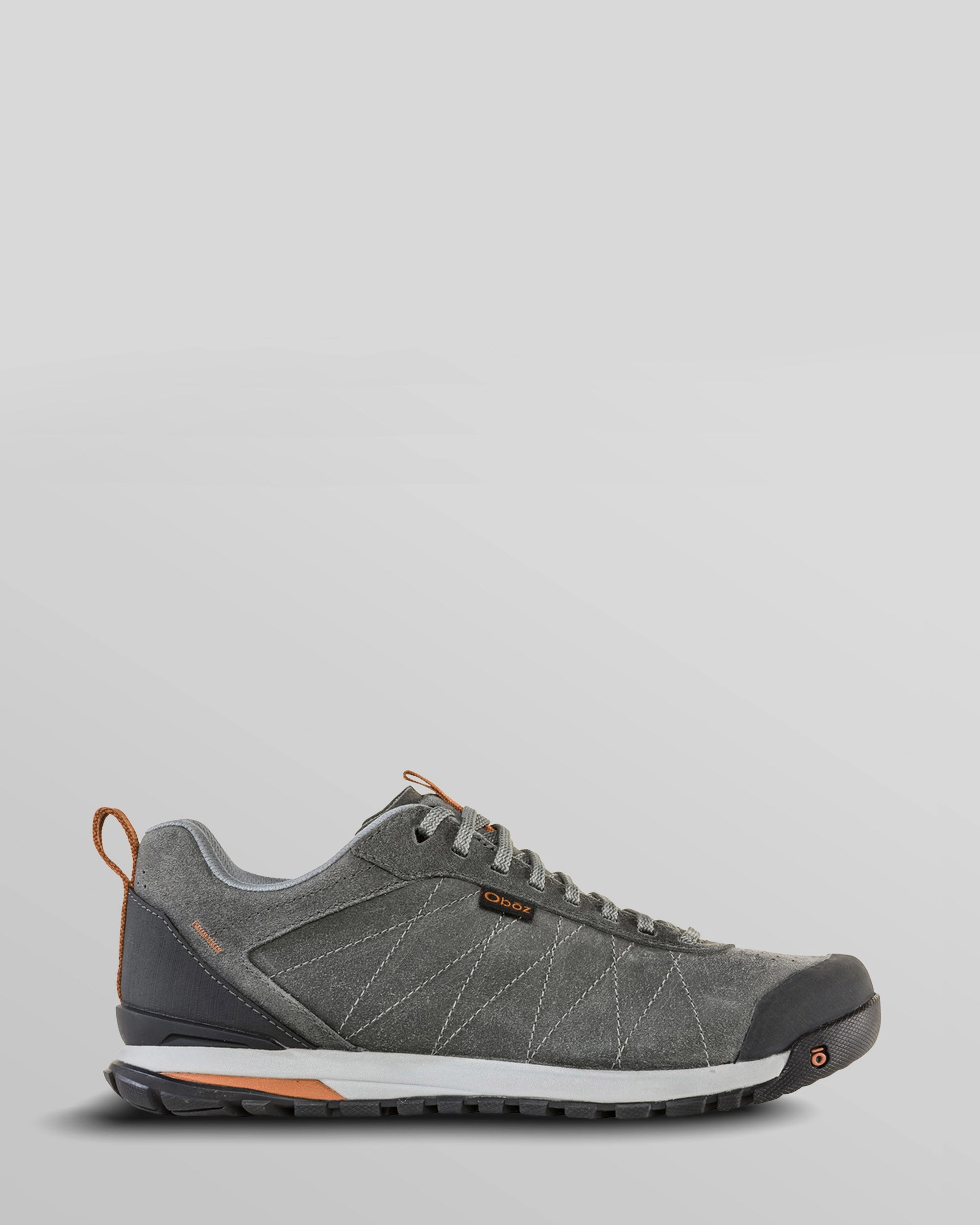 Men's Oboz Bozeman Wide Low Leather Shoes - Charcoal