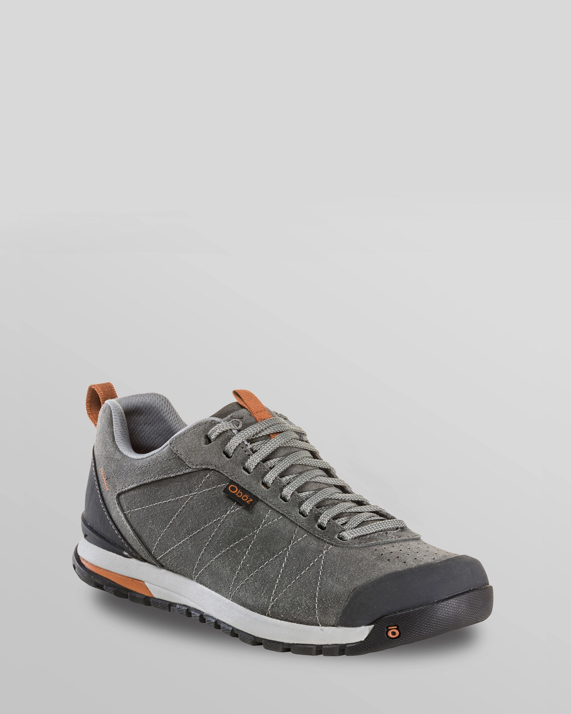 Men's Oboz Bozeman Wide Low Leather Shoes - Charcoal