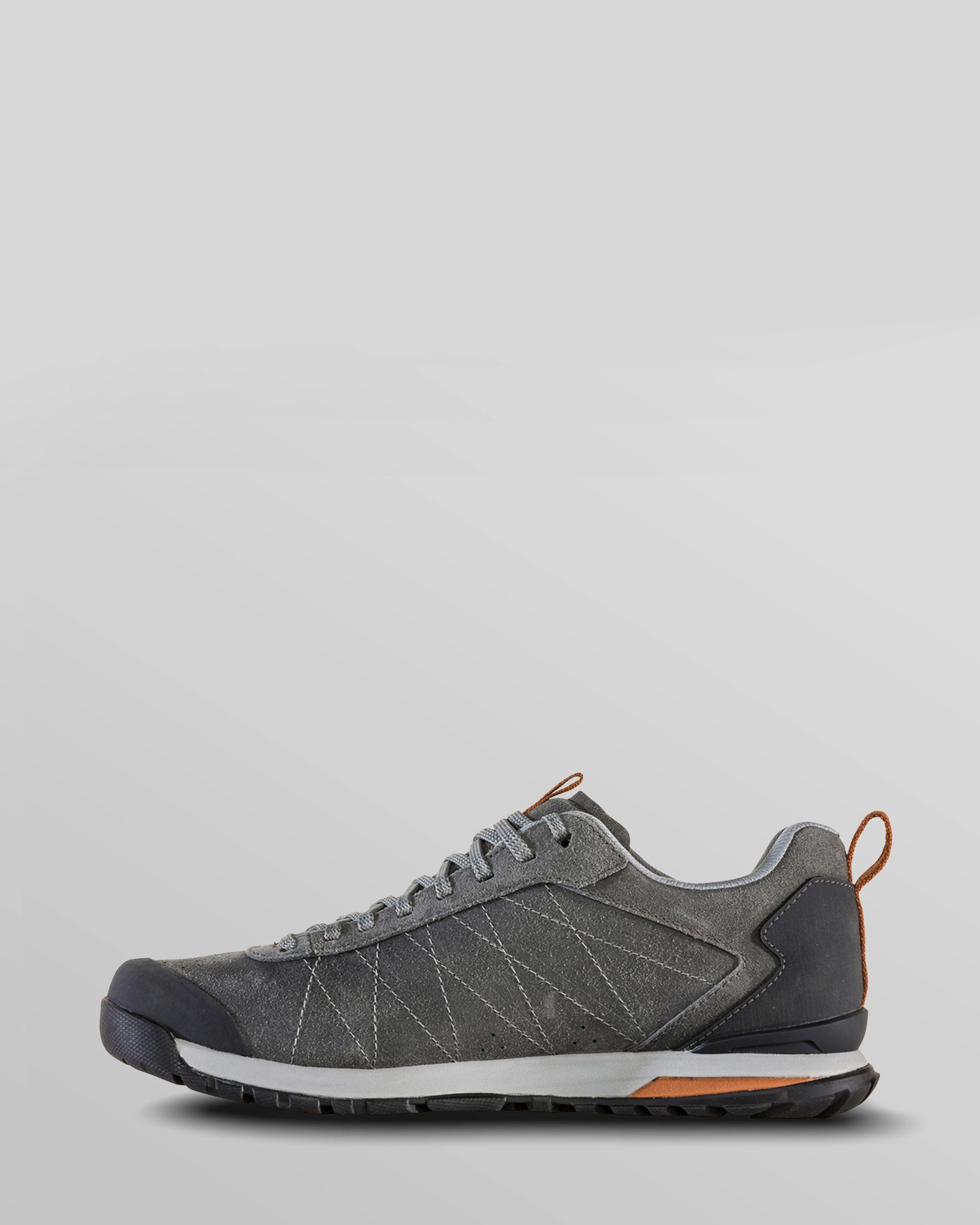 Men's Oboz Bozeman Wide Low Leather Shoes - Charcoal