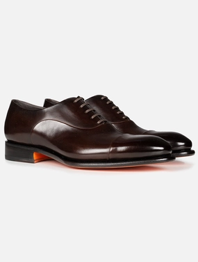 Oxford Toe Cap Shoe Brown