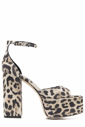 Paris Texas Tatiana Leopard Print Platform Sandals