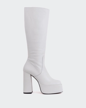 Parloir White Leather