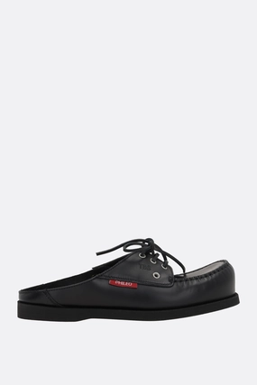Phileo x TBS flat mules in smooth leather
