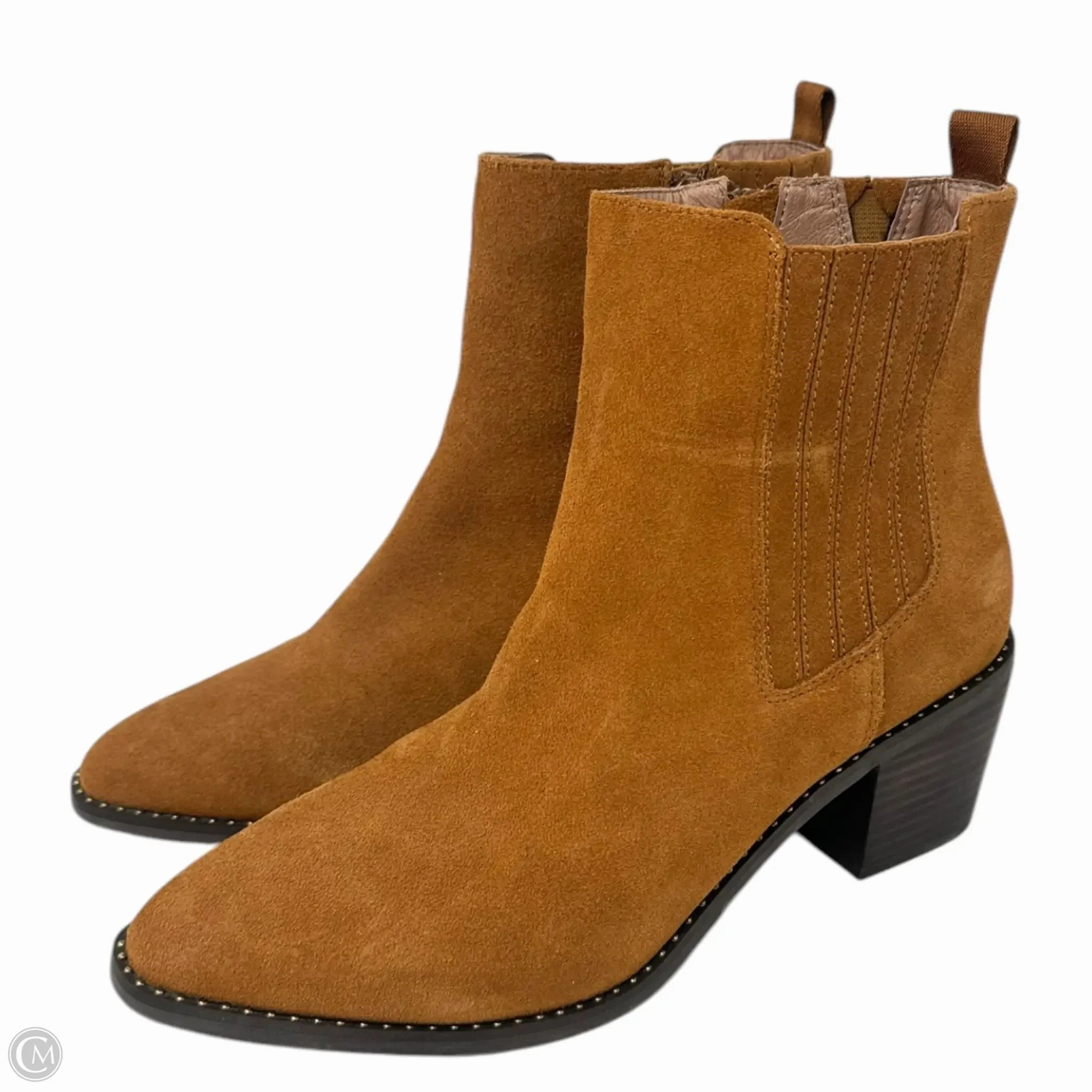 Pippa Suede Ankle Boots By Deltan In Tan, Size: 10
