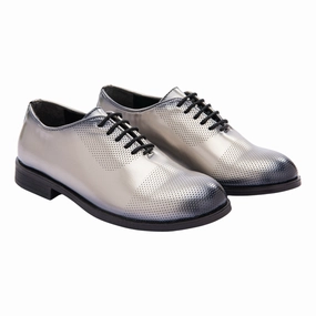 Platinum Closed Lace Dress Shoes