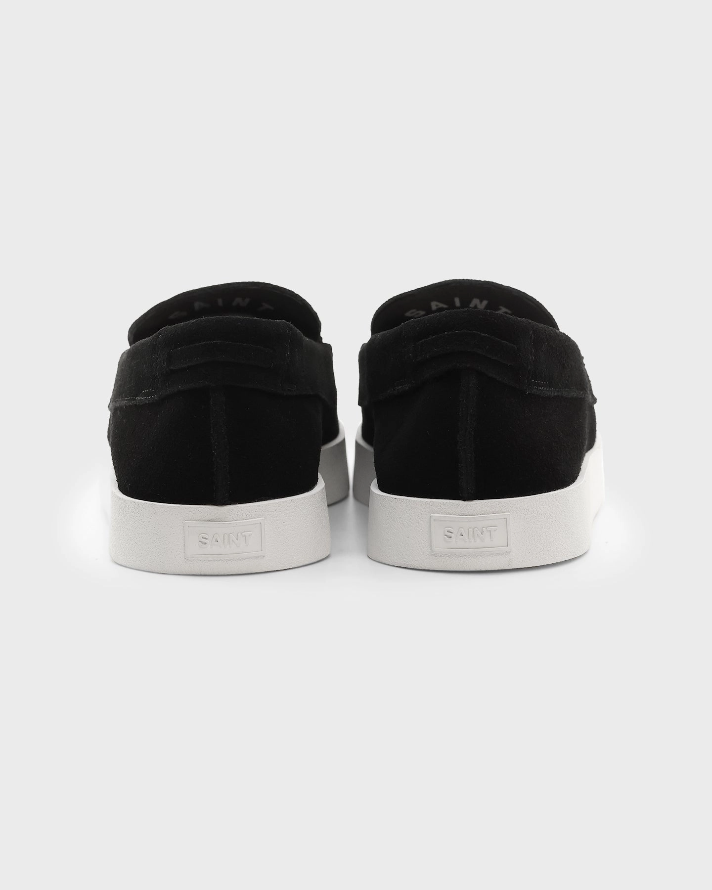 Saint Morta Hemisphere Suede Slip On Loafer Black/White
