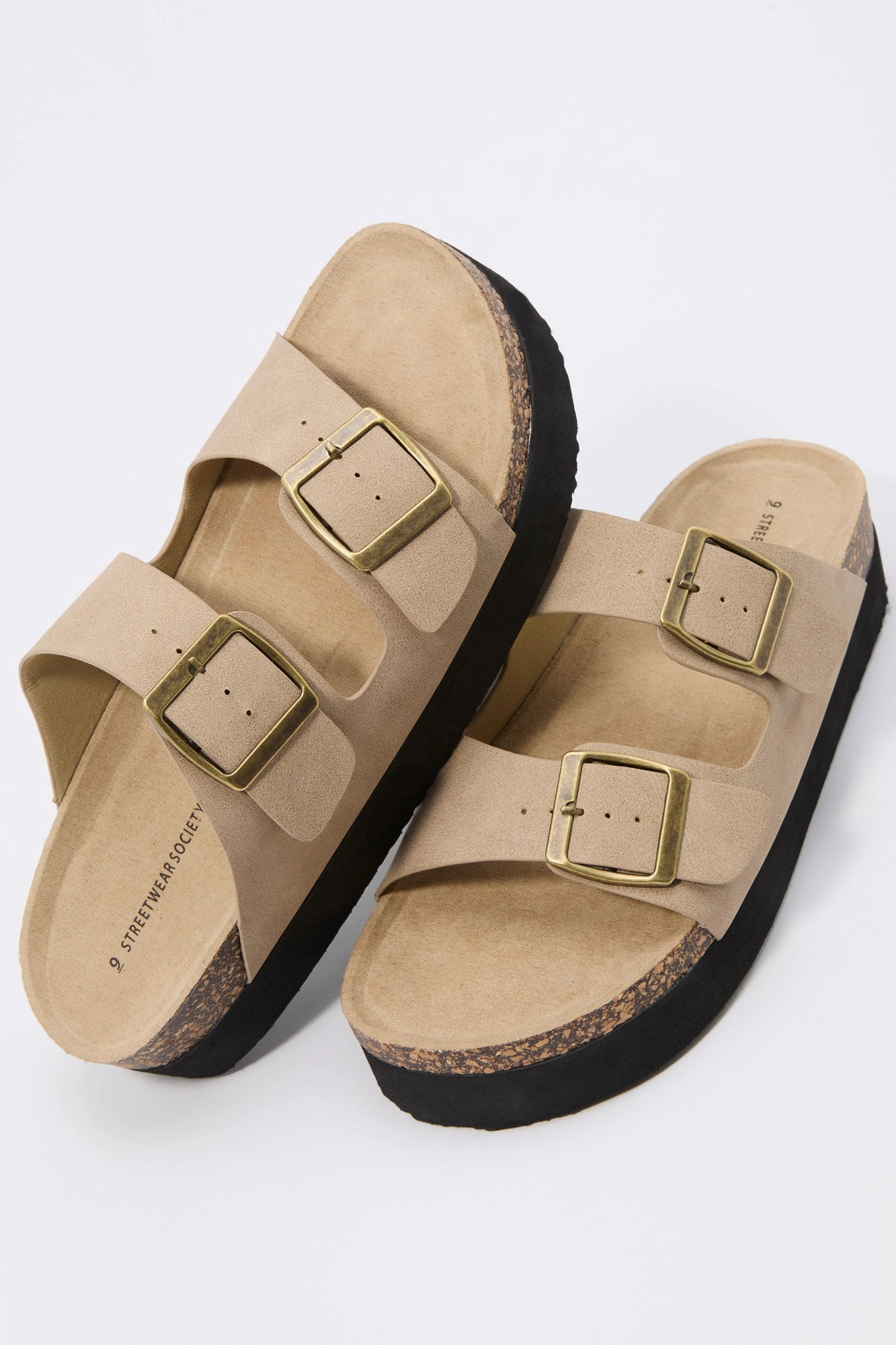 Sandales plateforme avec boucles doubles