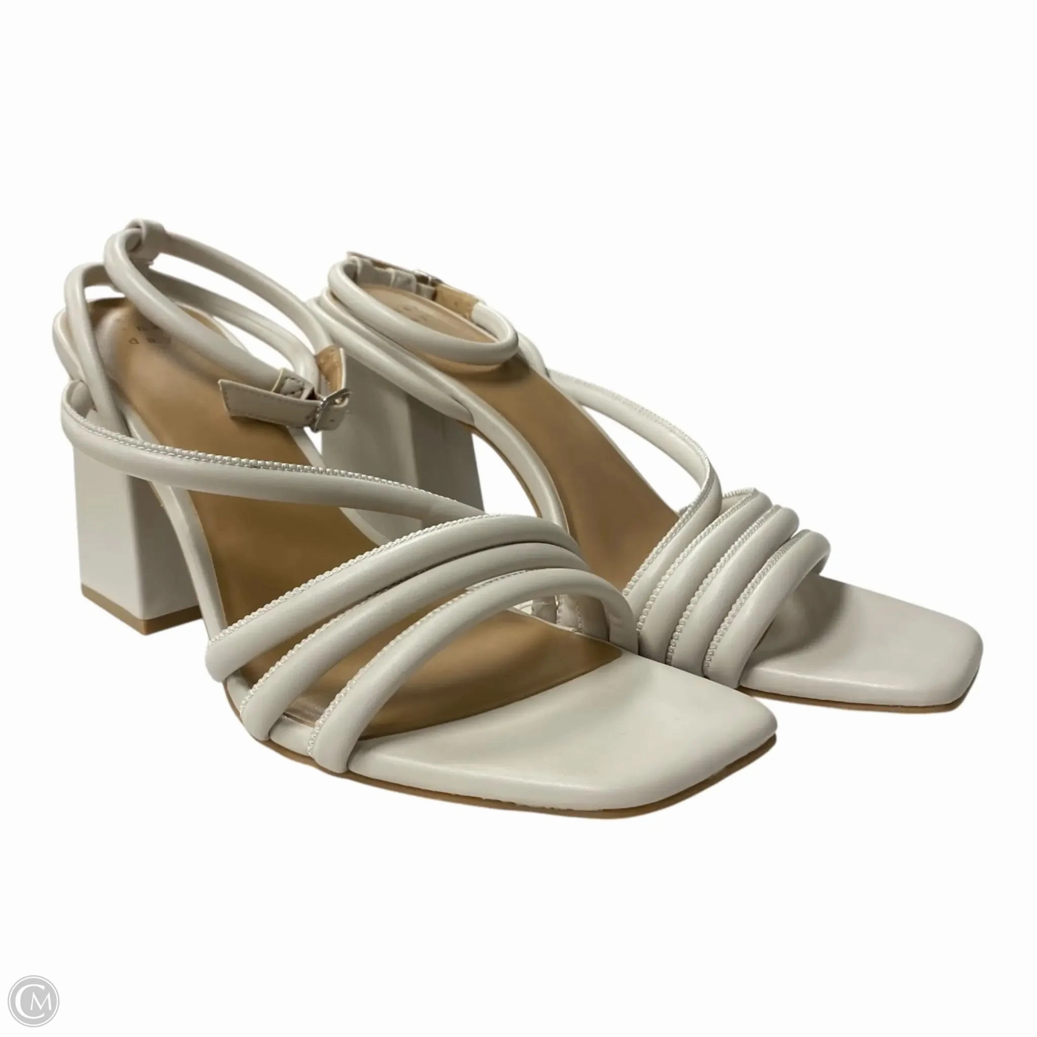 Sandals Heels Block By A New Day In White, Size: 11