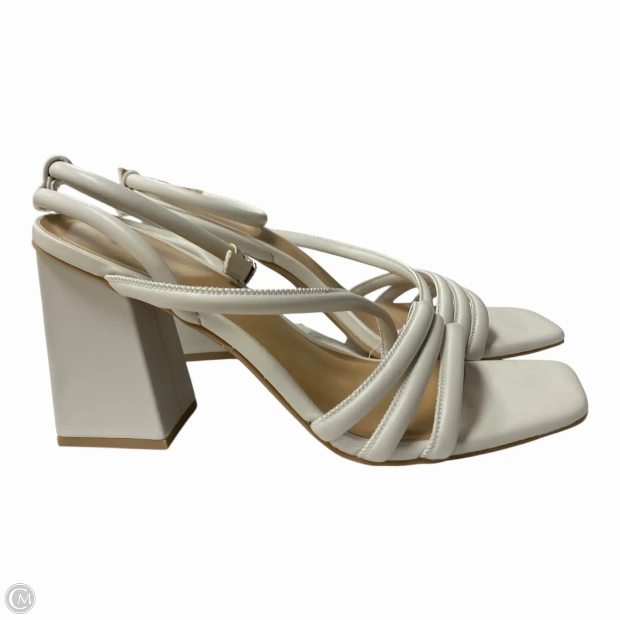 Sandals Heels Block By A New Day In White, Size: 11