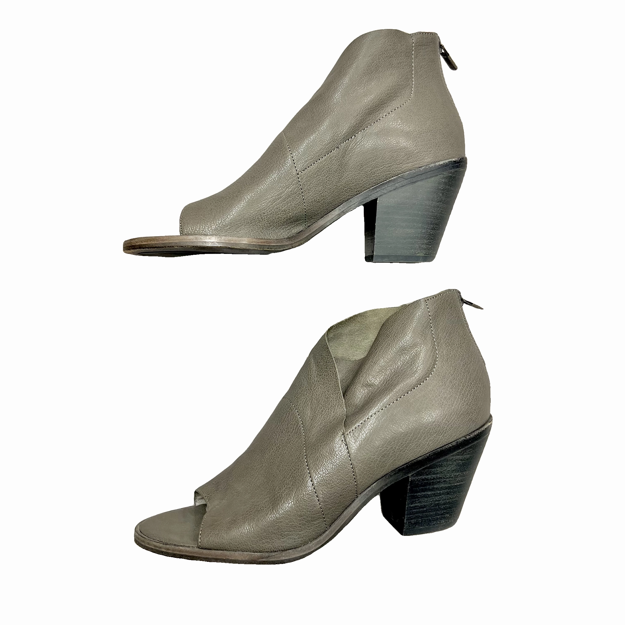 Sandals Heels Block By Eileen Fisher In Grey, Size: 8