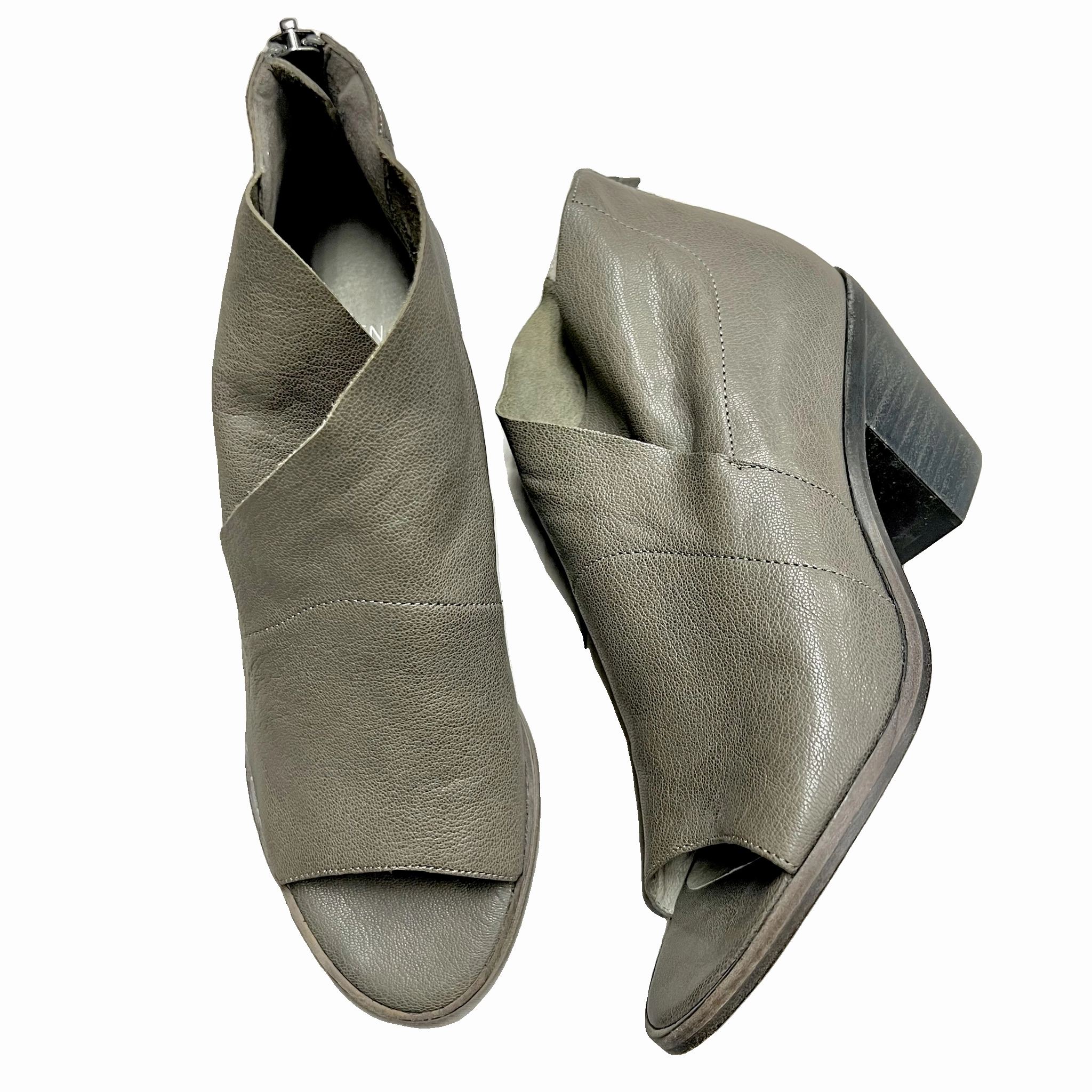 Sandals Heels Block By Eileen Fisher In Grey, Size: 8