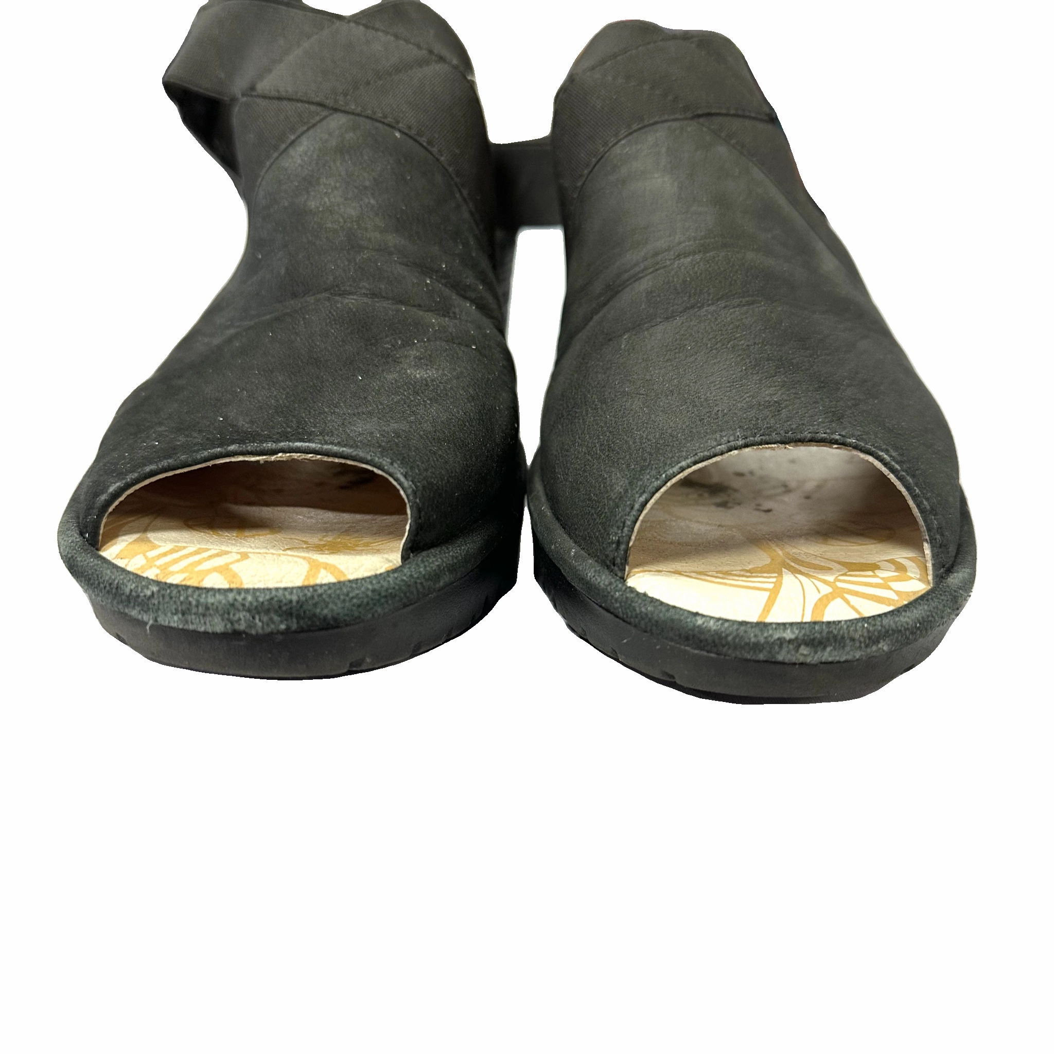 Sandals Heels Block By Fly London In Black, Size: 8.5