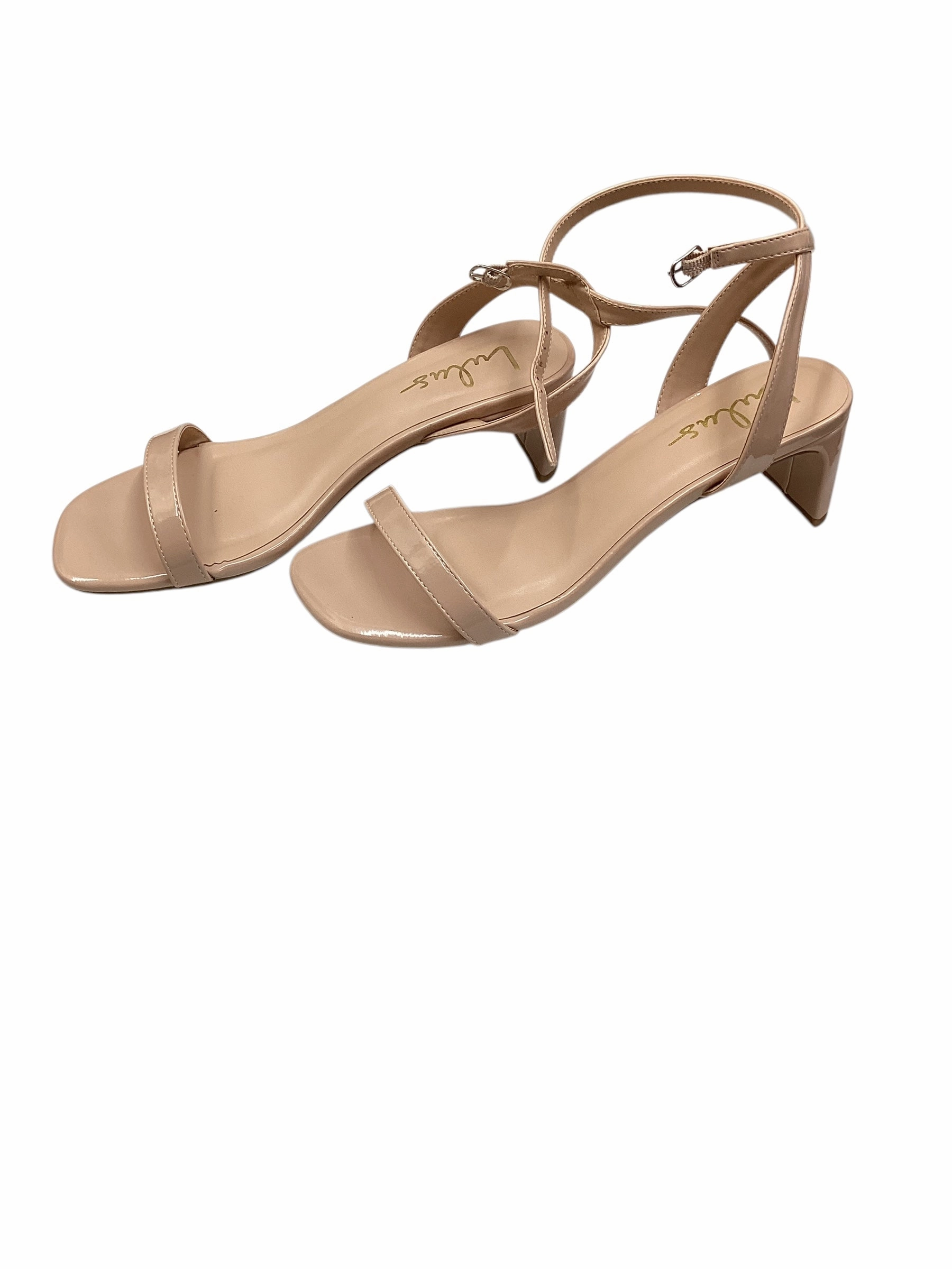 Sandals Heels Block By Lulus In Tan, Size: 8