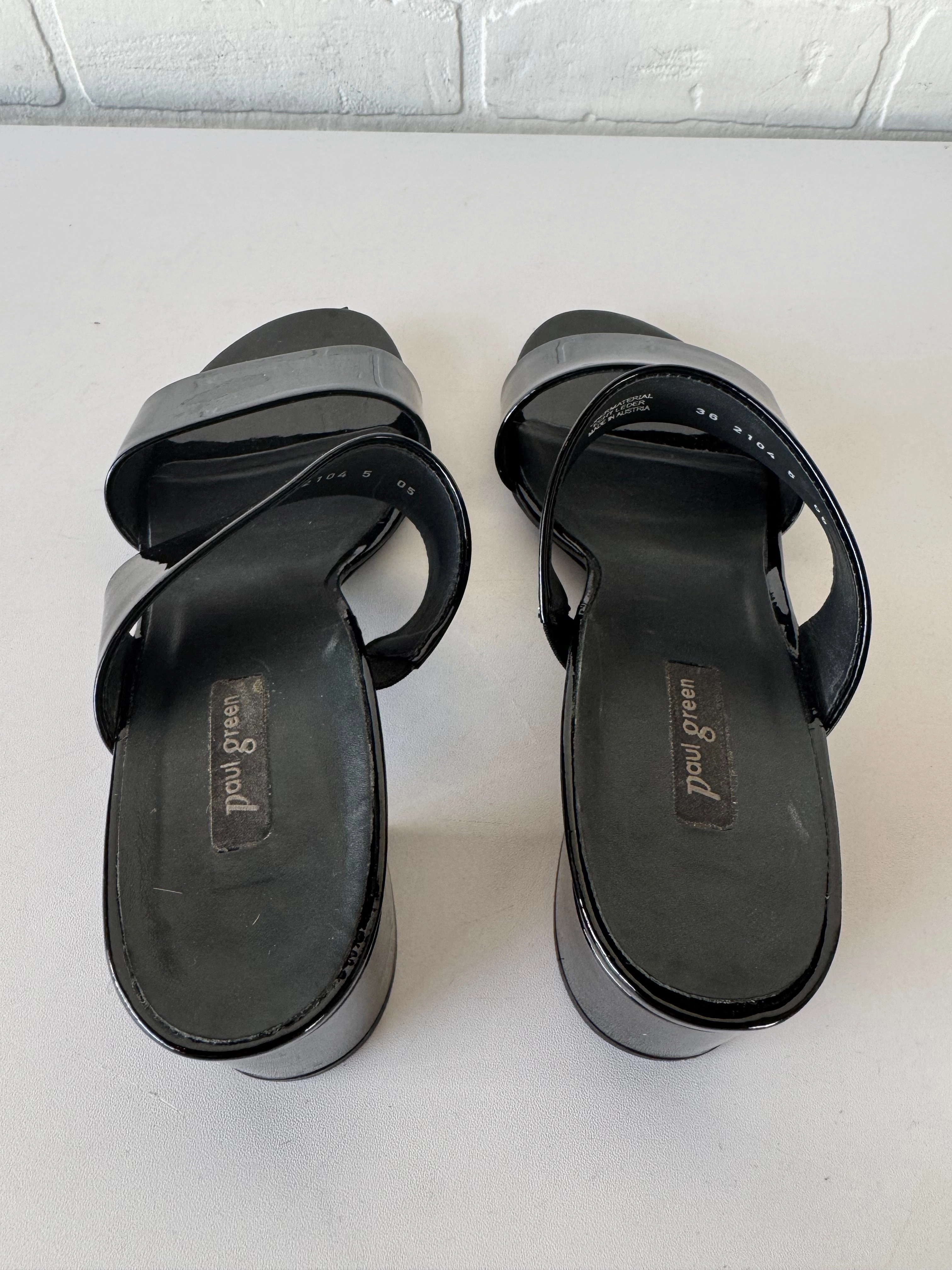 Sandals Heels Block By Paul Green In Black, Size: 7.5
