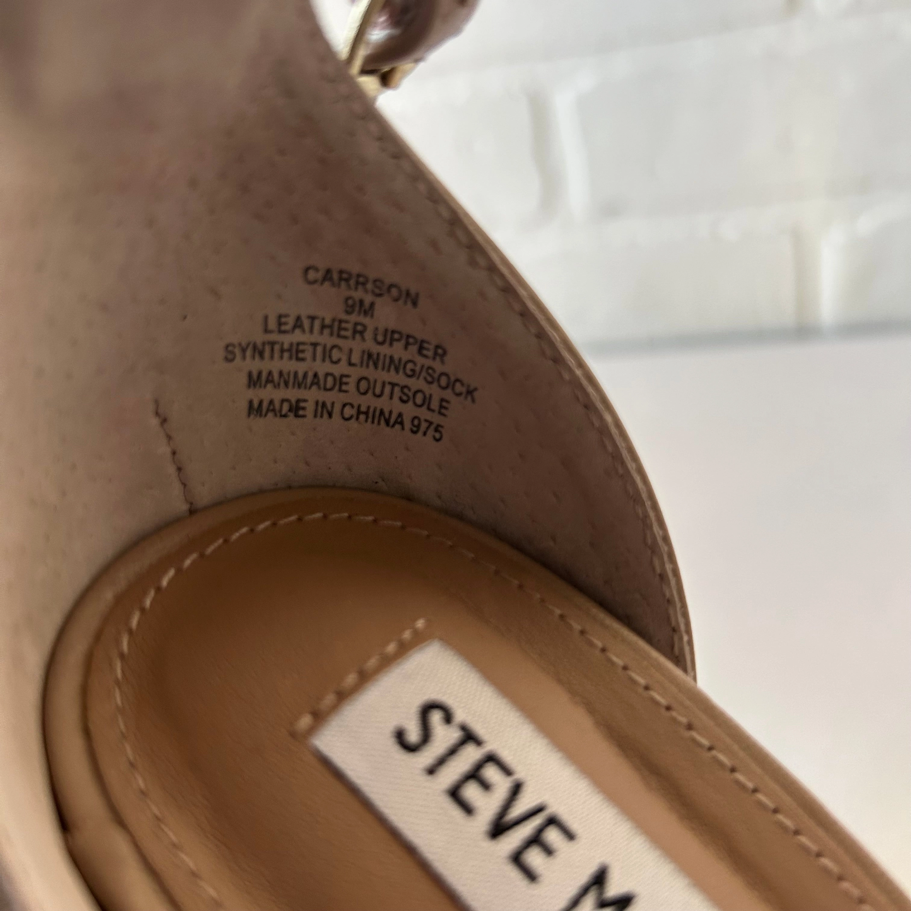 Sandals Heels Block By Steve Madden In Tan, Size: 9