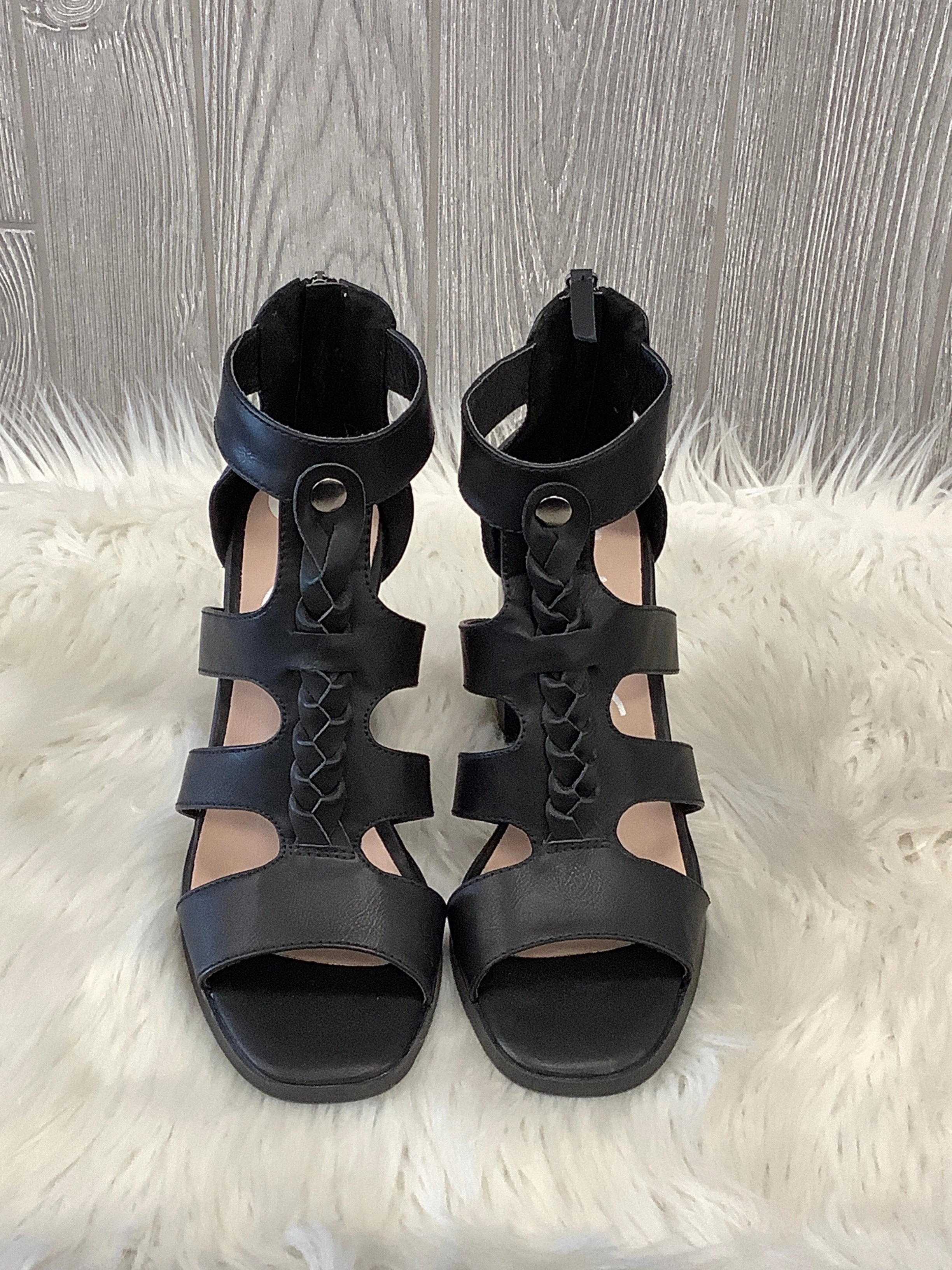 Sandals Heels Block By Sugar In Black, Size: 9