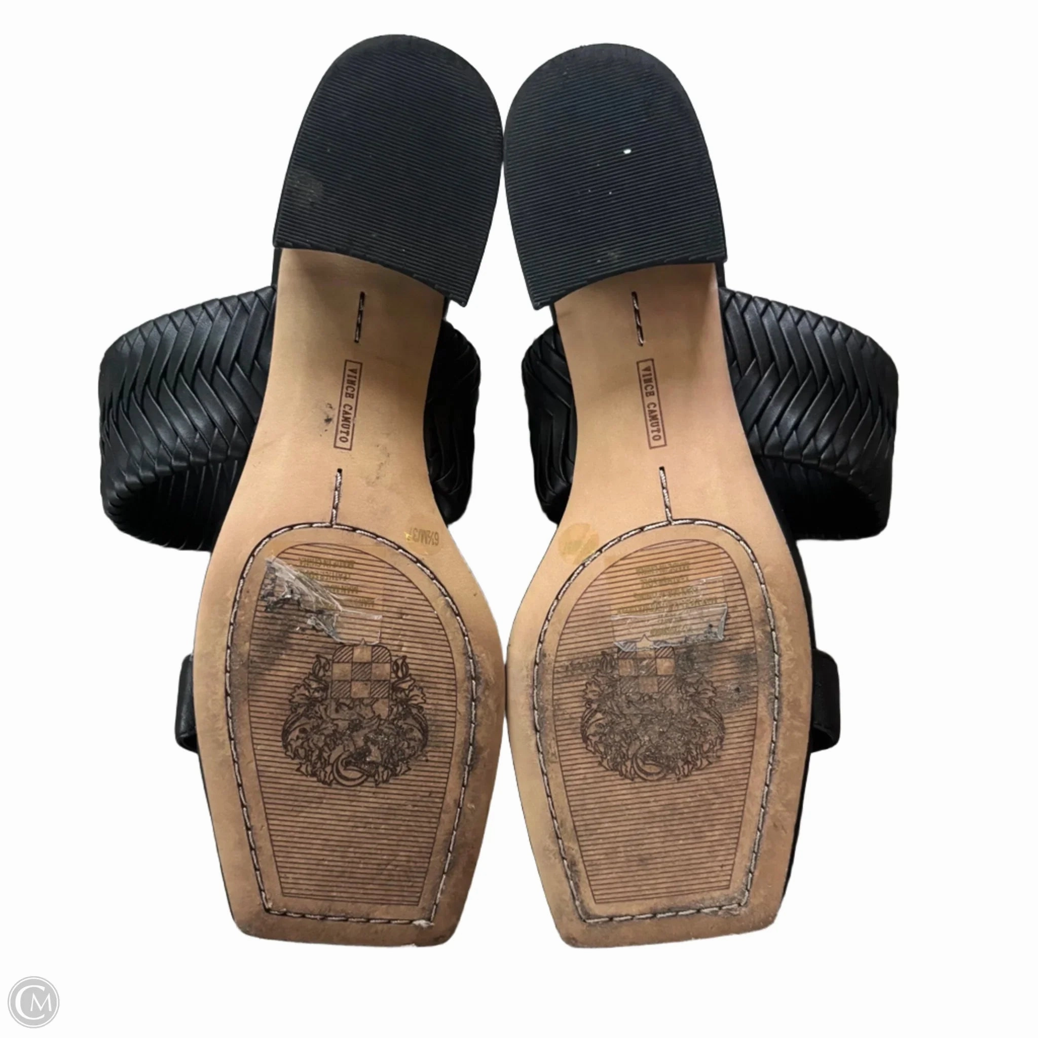 Sandals Heels Block By Vince Camuto In Black, Size: 6.5