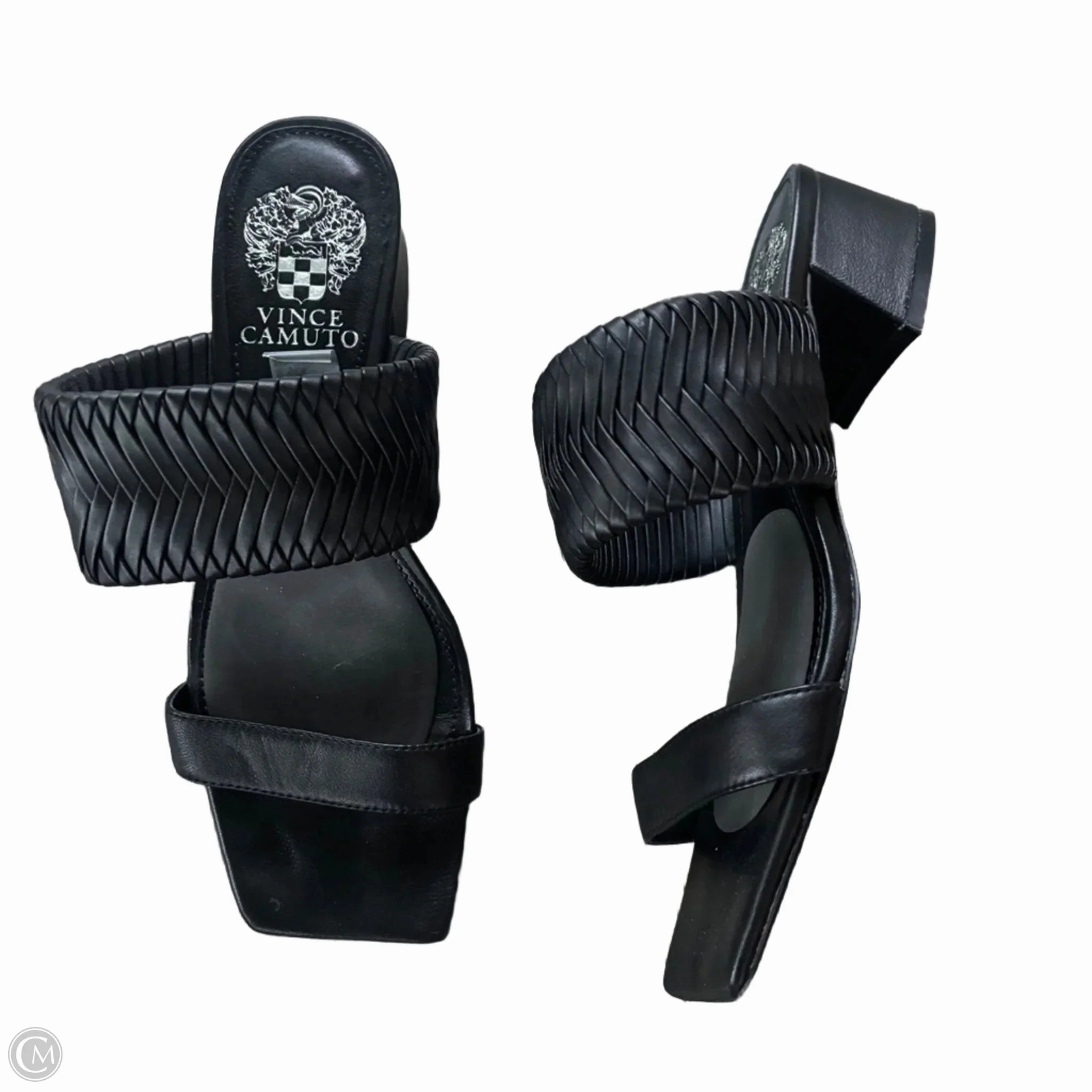 Sandals Heels Block By Vince Camuto In Black, Size: 6.5