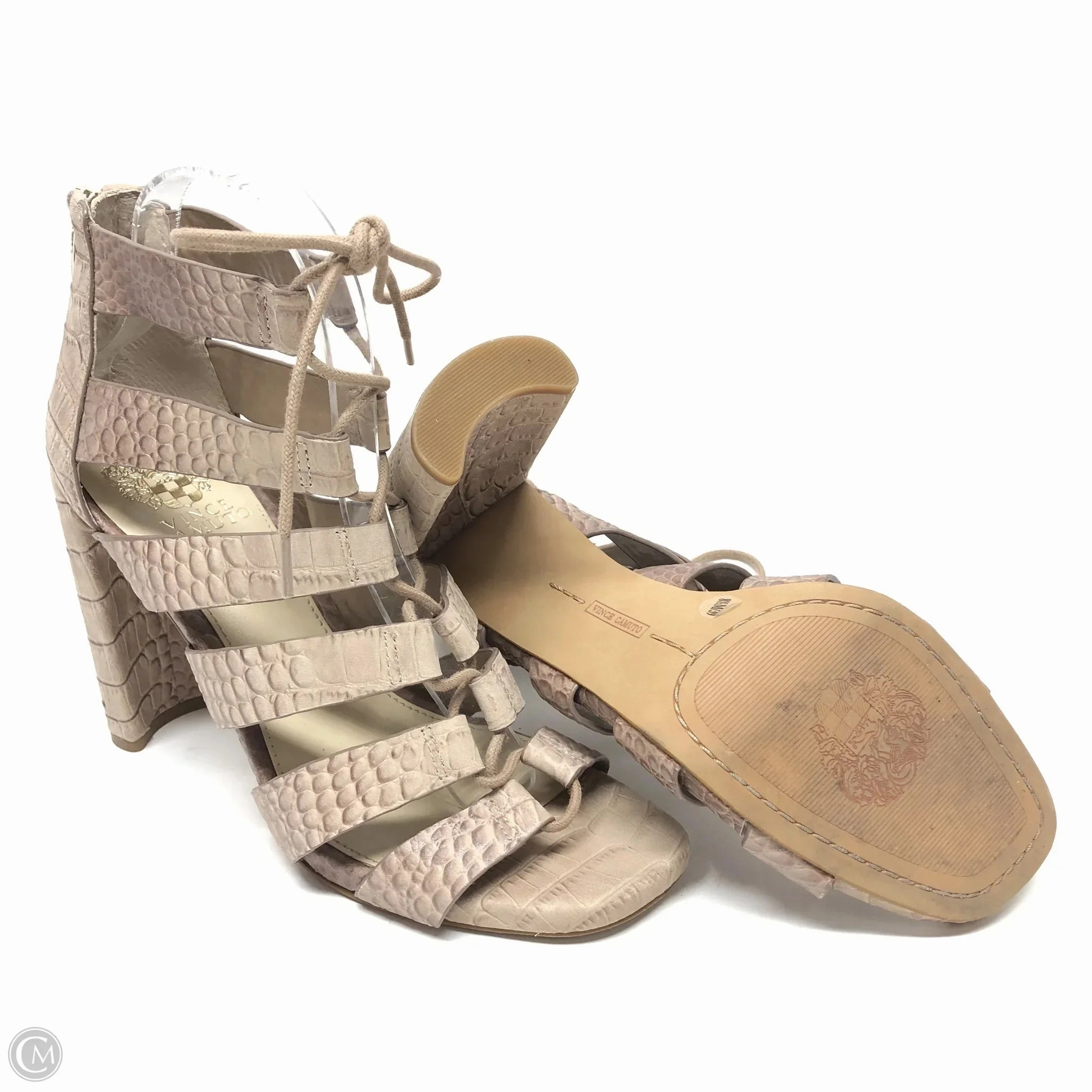 Sandals Heels Block By Vince Camuto In Mauve, Size: 8.5