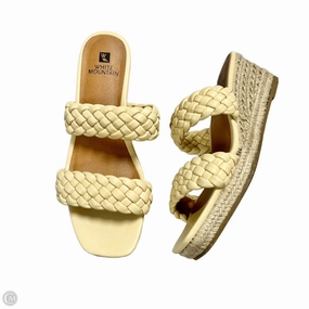 Sandals Heels Block By White Mountain In Cream, Size: 6.5