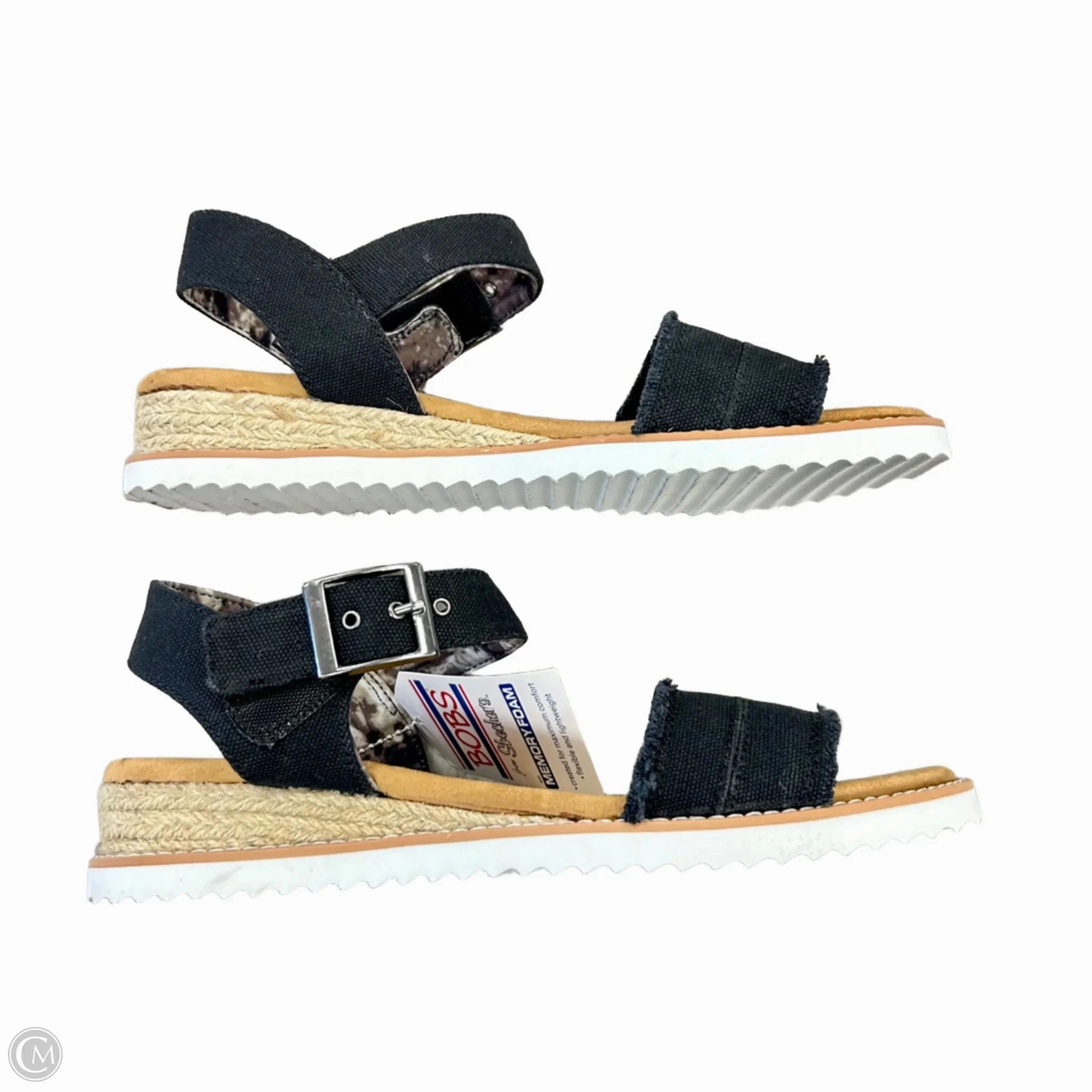 Sandals Heels Platform By Bobs In Black, Size: 9.5