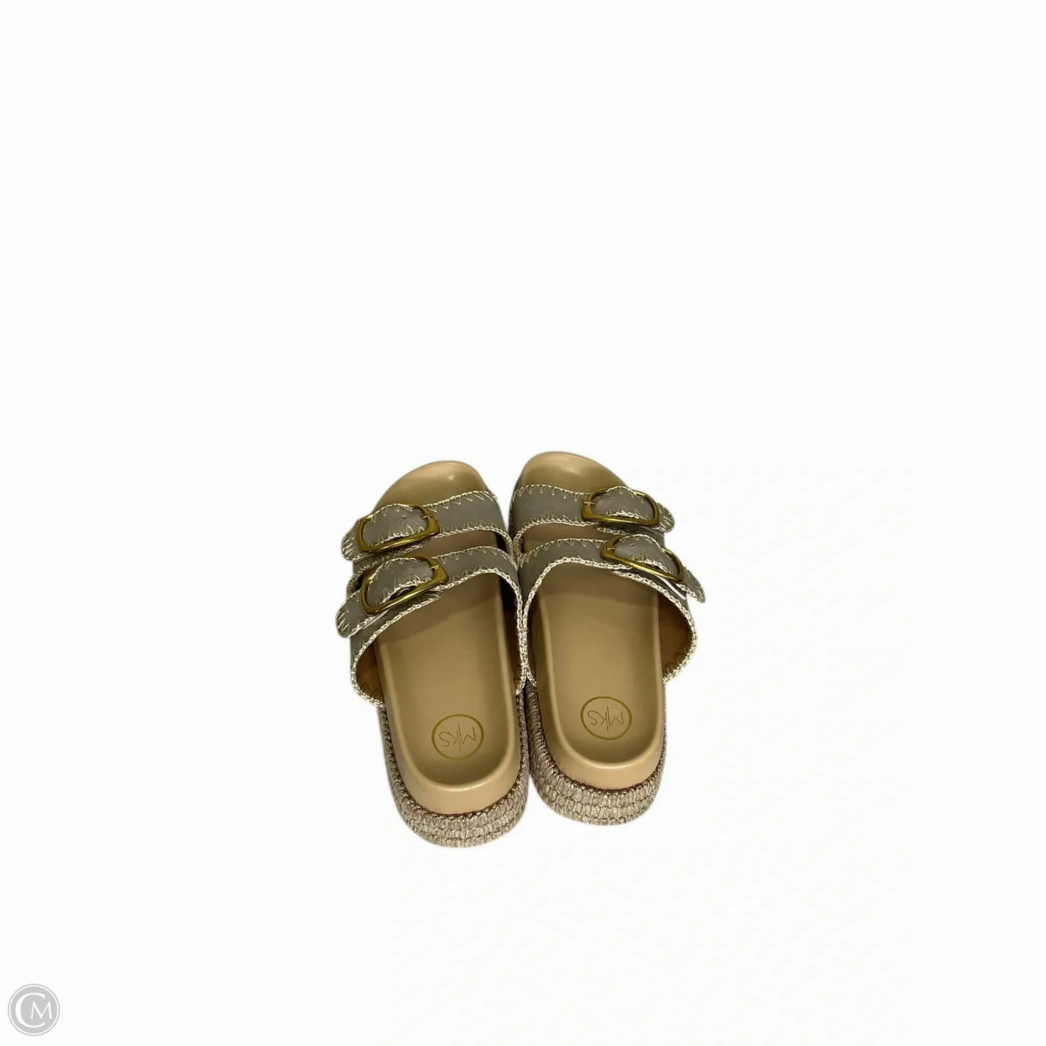 Sandals Heels Platform By Clothes Mentor In Tan, Size: 8