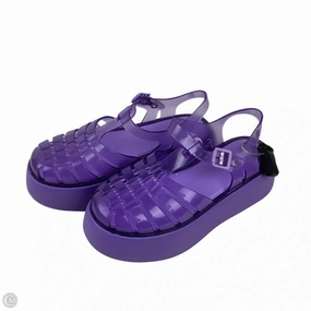 Sandals Heels Platform By Cmc In Purple, Size: 6