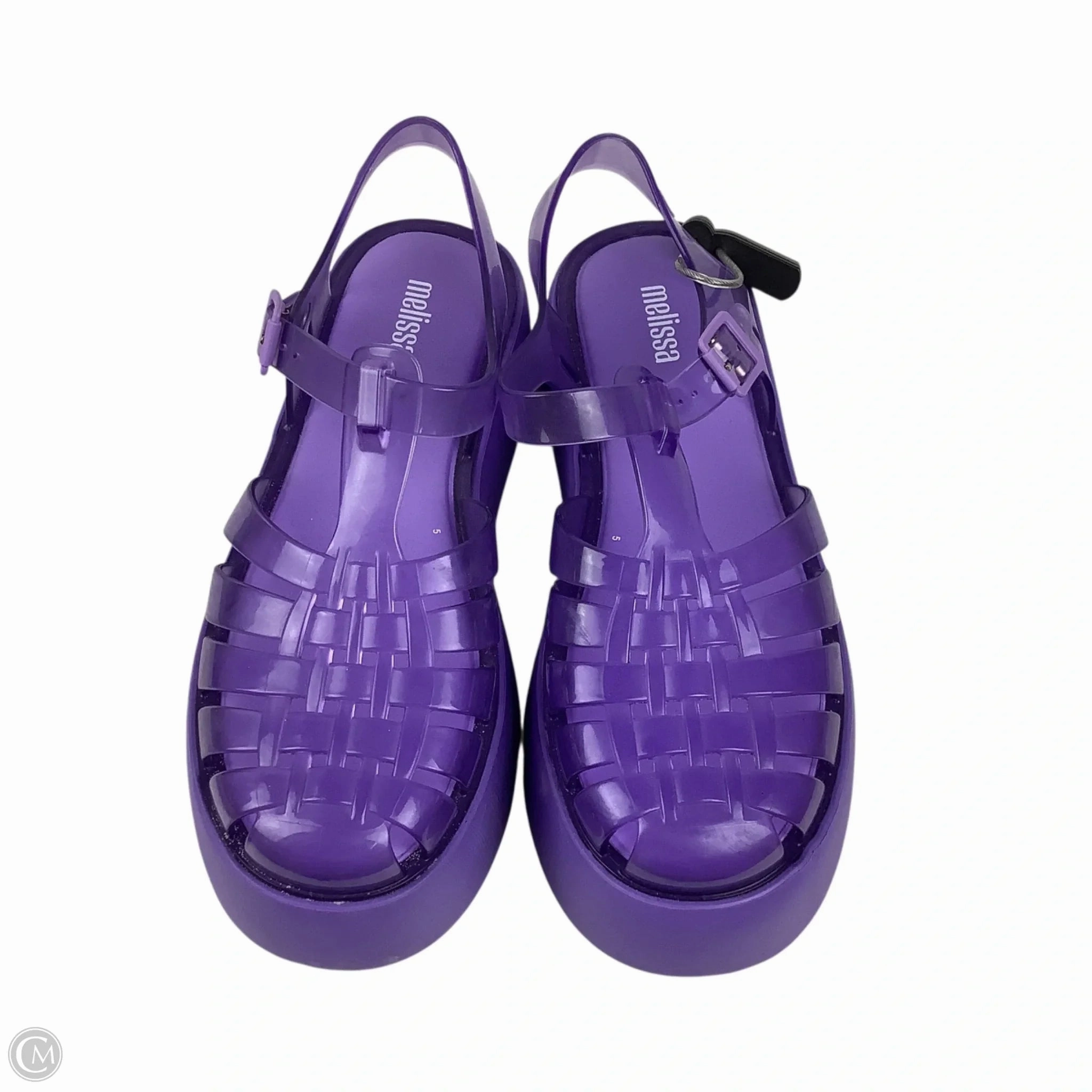 Sandals Heels Platform By Cmc In Purple, Size: 6