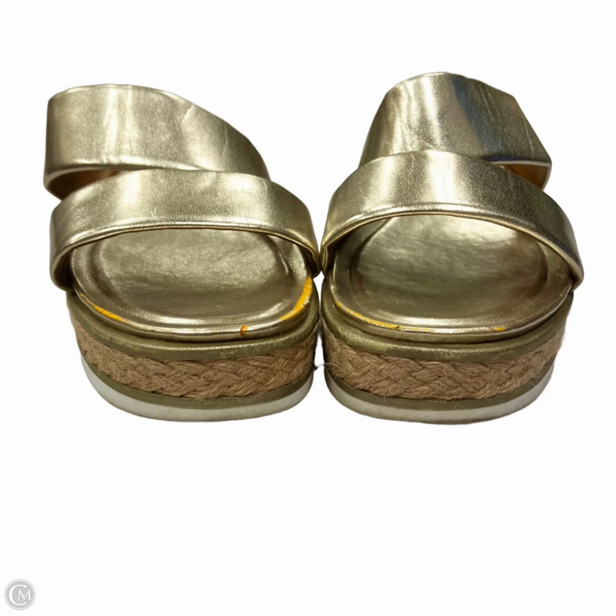 Sandals Heels Platform By Franco Sarto In Gold, Size: 10