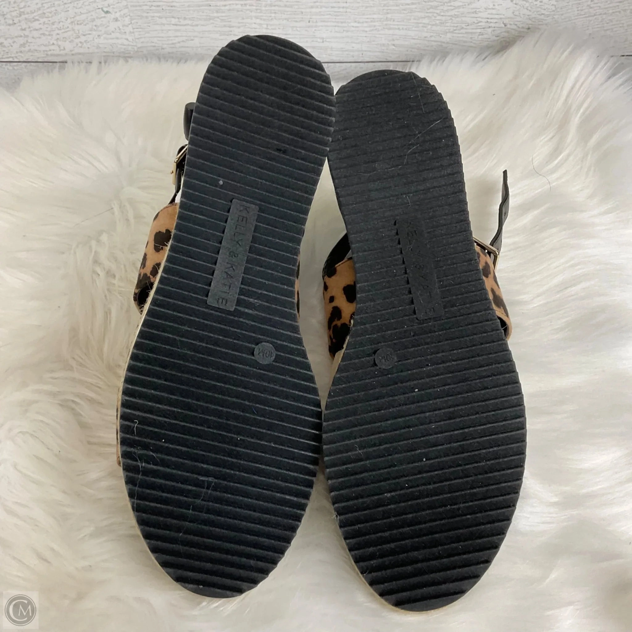 Sandals Heels Platform By Kelly And Katie In Animal Print, Size: 10