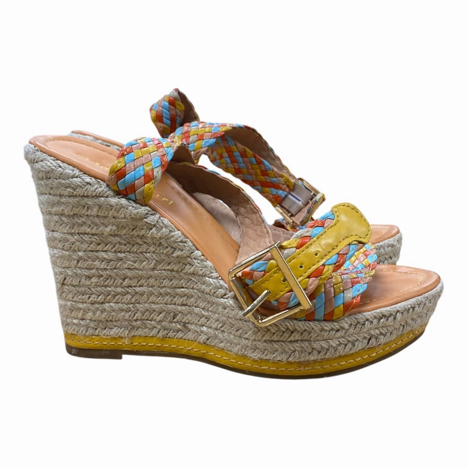 Sandals Heels Platform By Madden Girl In Orange, Size:7.5