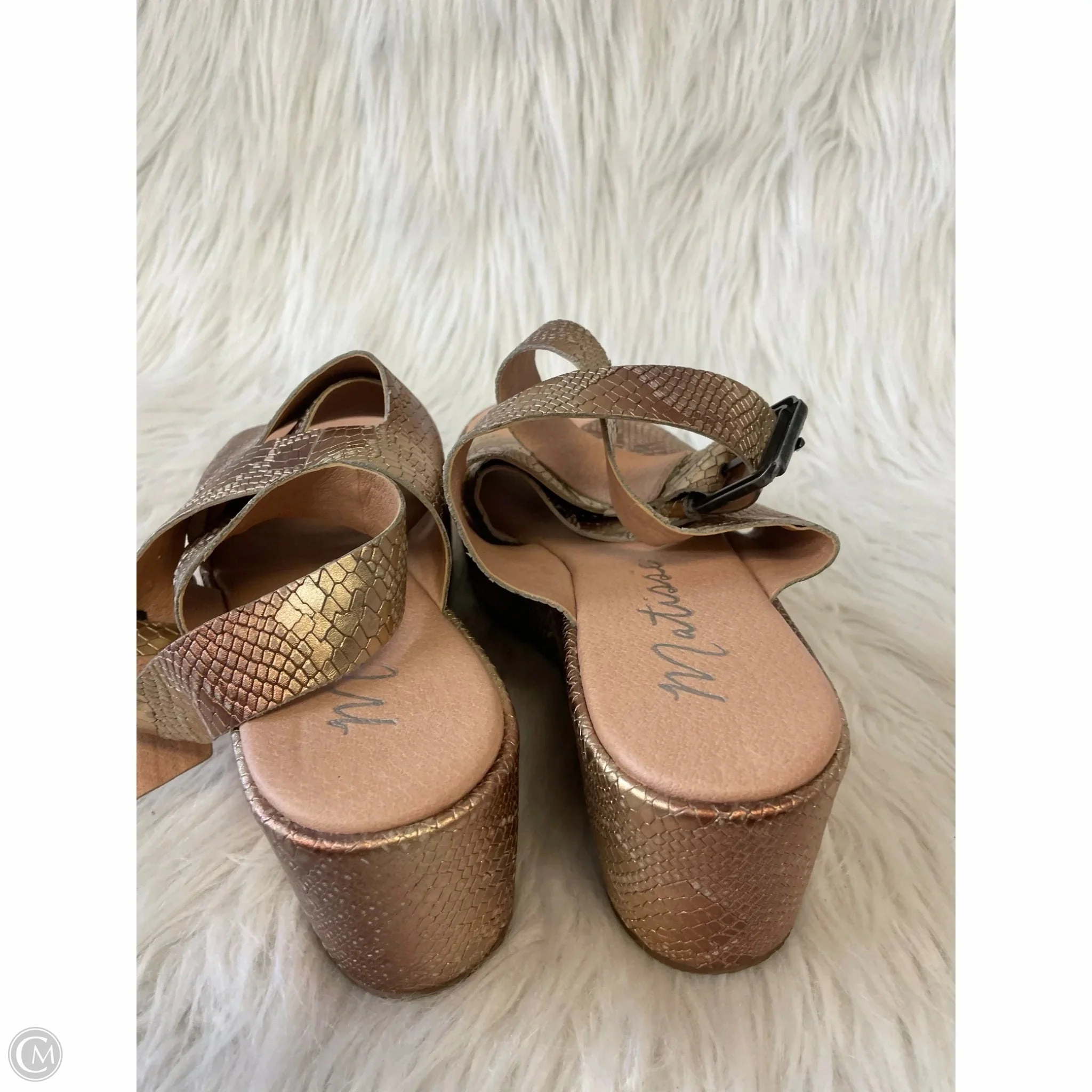 Sandals Heels Platform By Matisse In Snakeskin Print, Size: 6