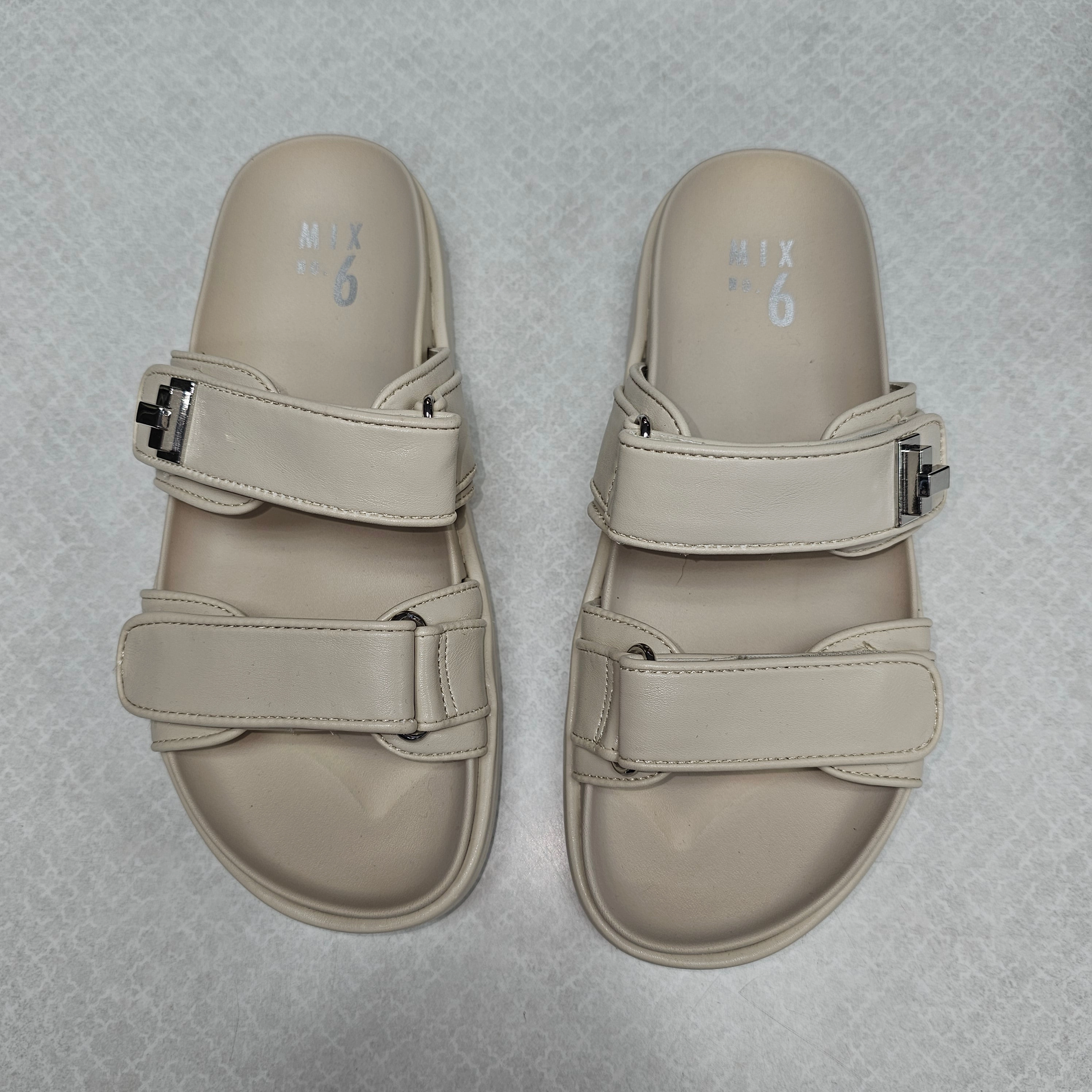 Sandals Heels Platform By Mix No 6 In Cream, Size:6.5