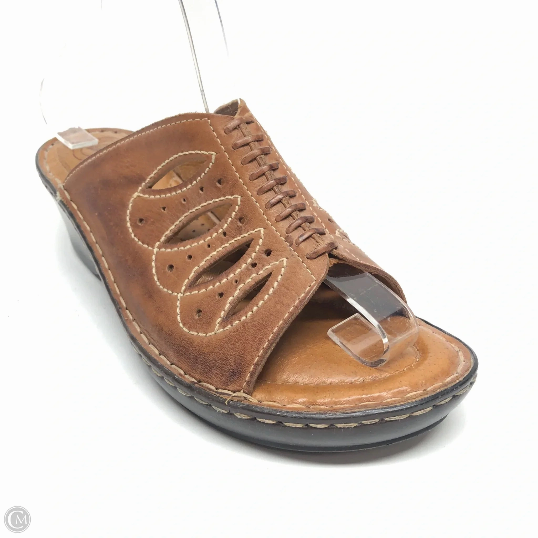 Sandals Heels Platform By Nurture In Brown, Size: 8