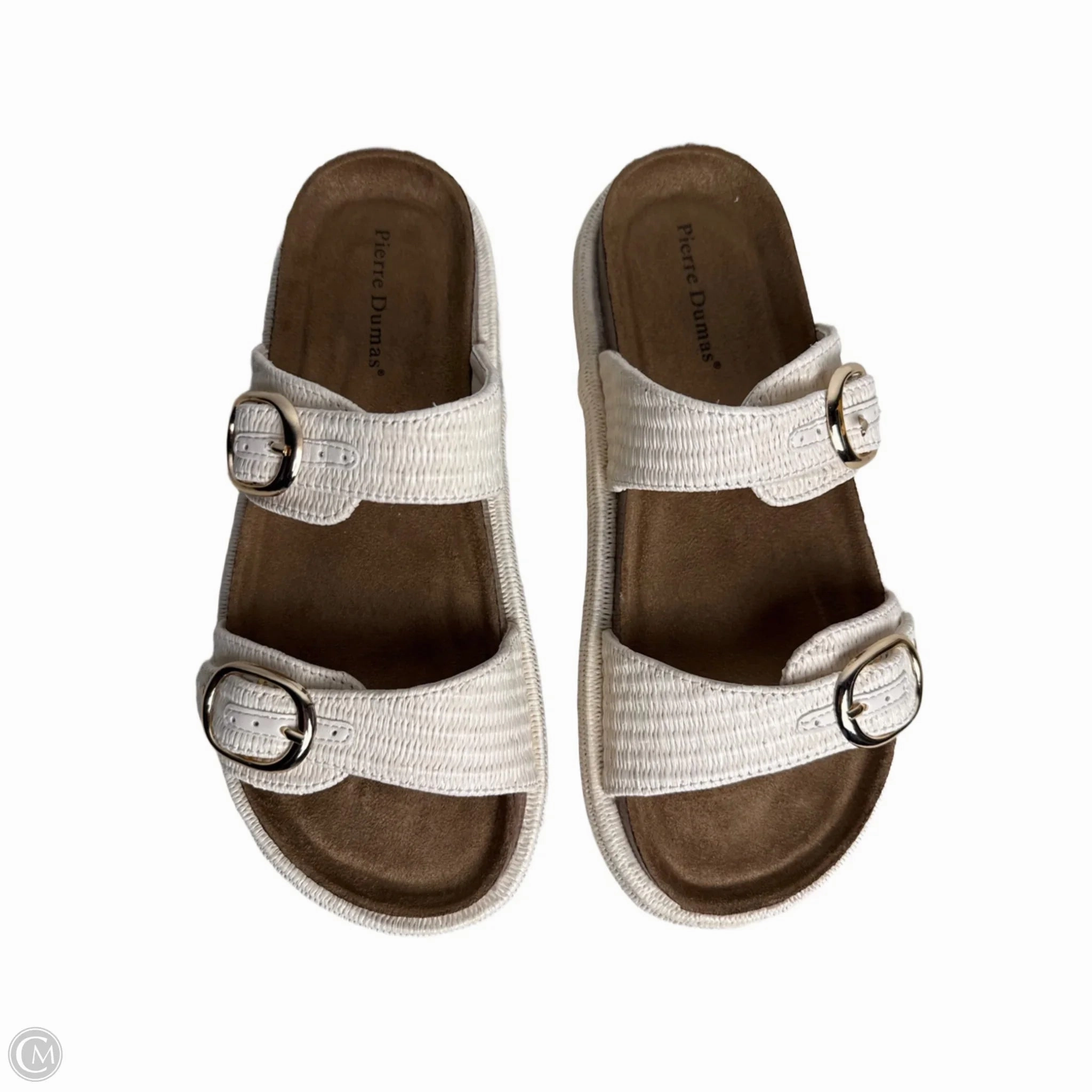 Sandals Heels Platform By Pierre Dumas In Beige, Size: 10