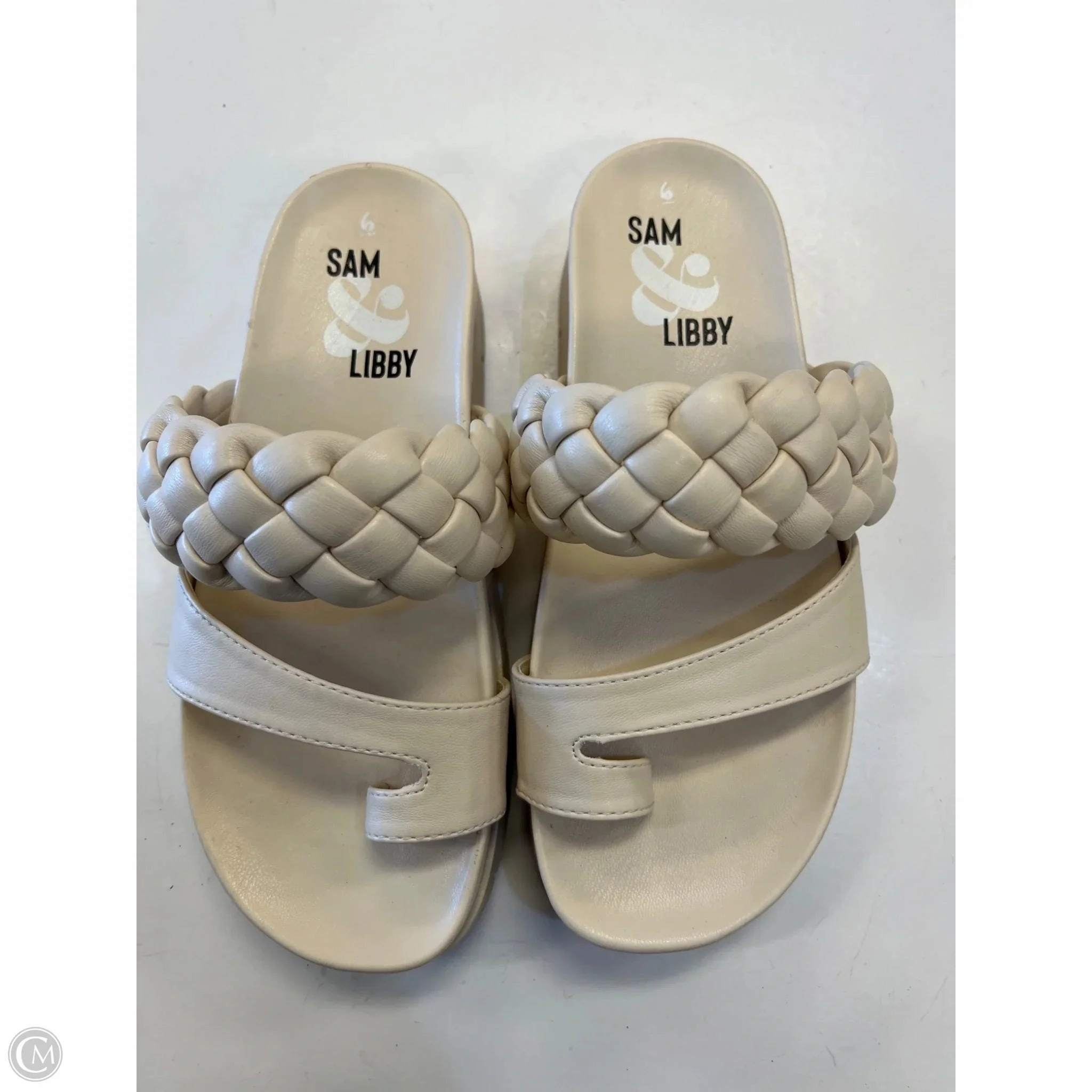 Sandals Heels Platform By Sam And Libby In Cream, Size: 6