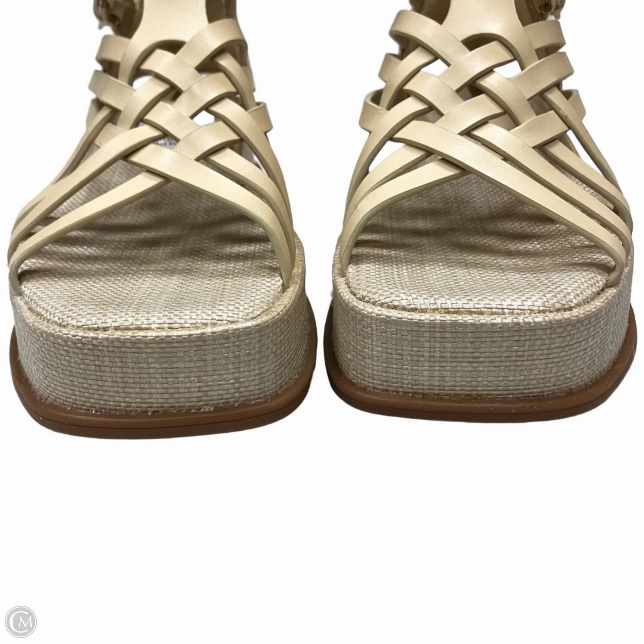 Sandals Heels Platform By Sam Edelman In Cream, Size: 6