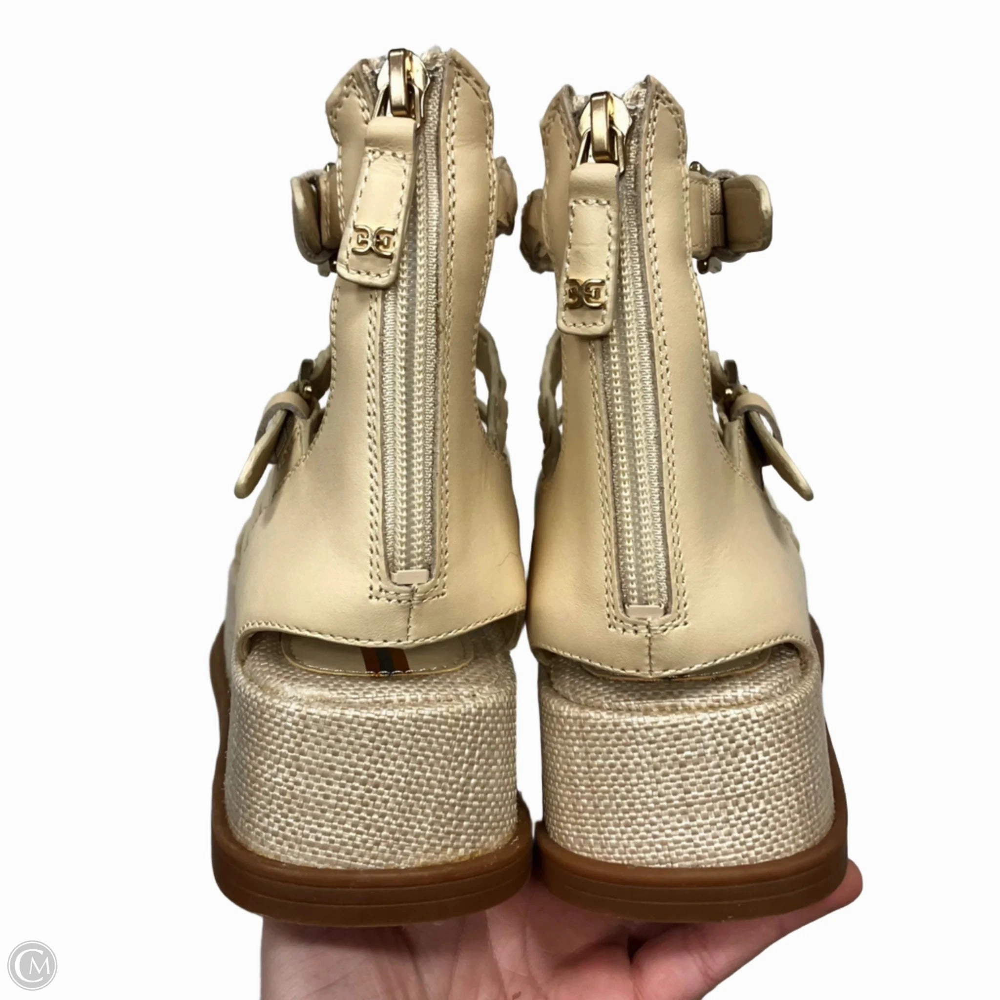 Sandals Heels Platform By Sam Edelman In Cream, Size: 6