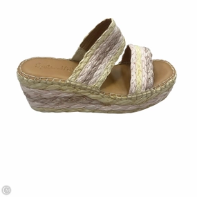 Sandals Heels Platform By Splendid In Pink & Yellow, Size: 8.5